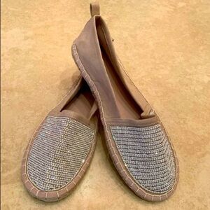 Primark. Pale pink espadrilles. embellished/jeweled w/pearls and rhinest
